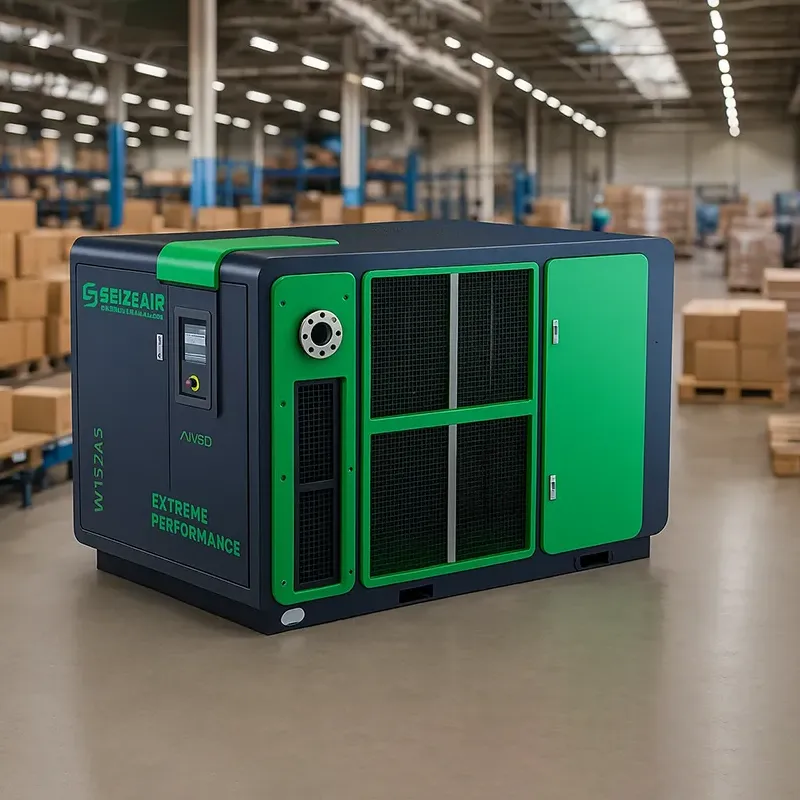Energy Saving Pm Vsd Two Stage Screw Air Compressor