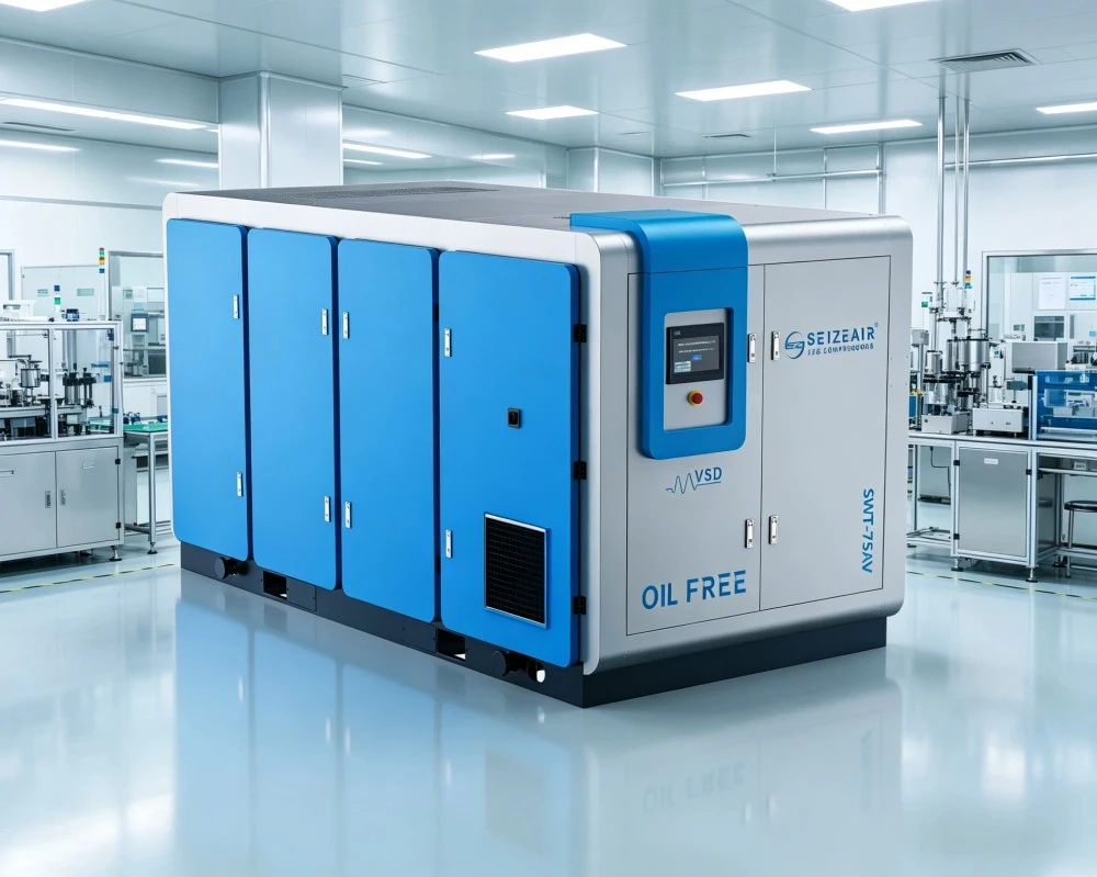 Continuous Duty Fixed Speed Dry Type Oil Free Compressor